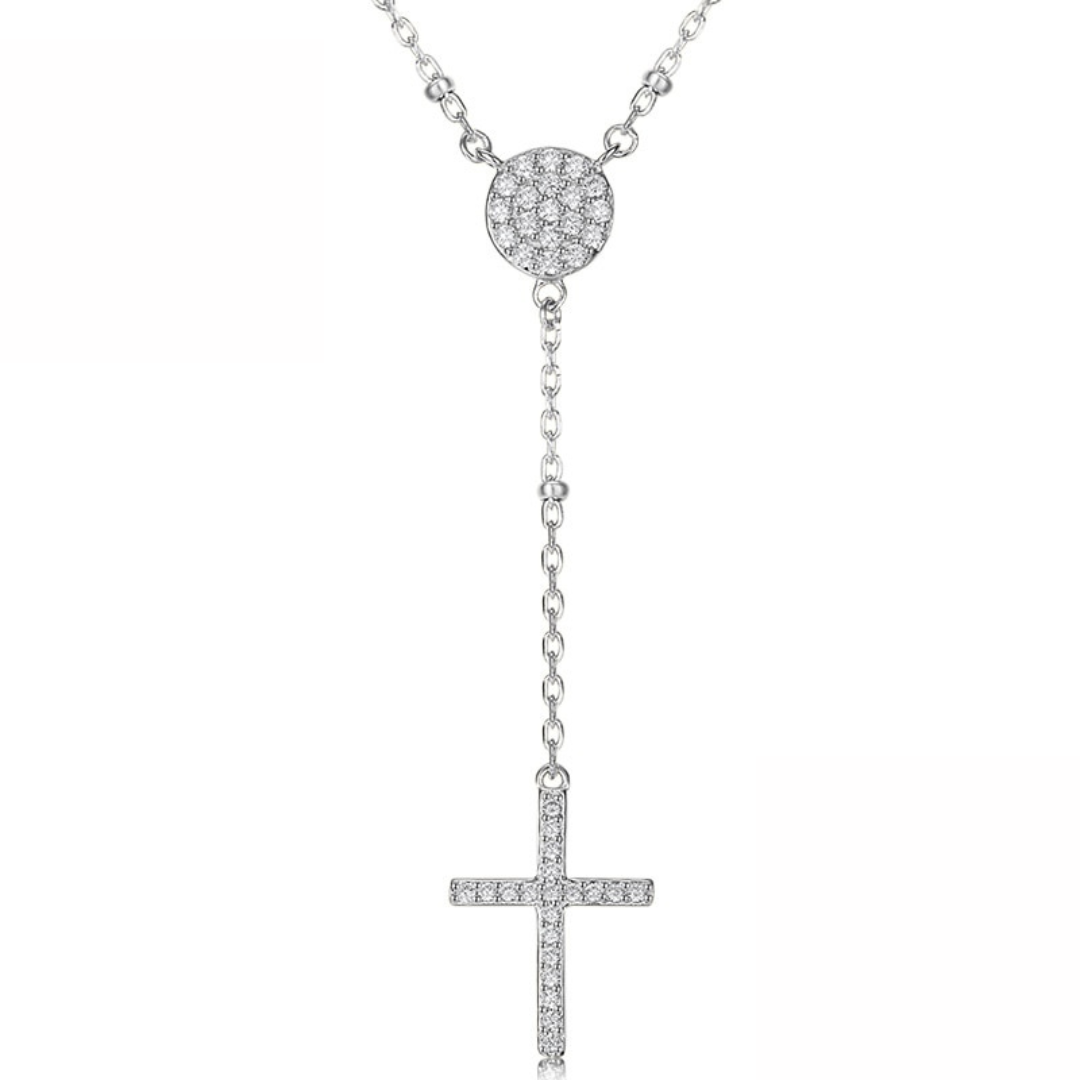 Colar Crucifixo Cravejado em Zircônia