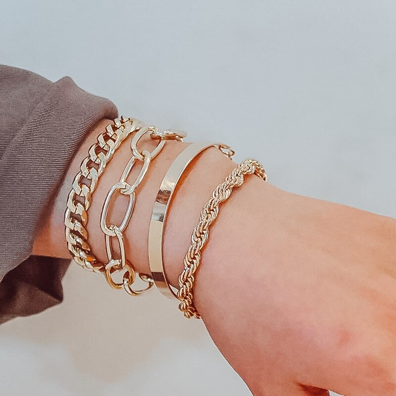 Kit Pulseiras Sophy Gold