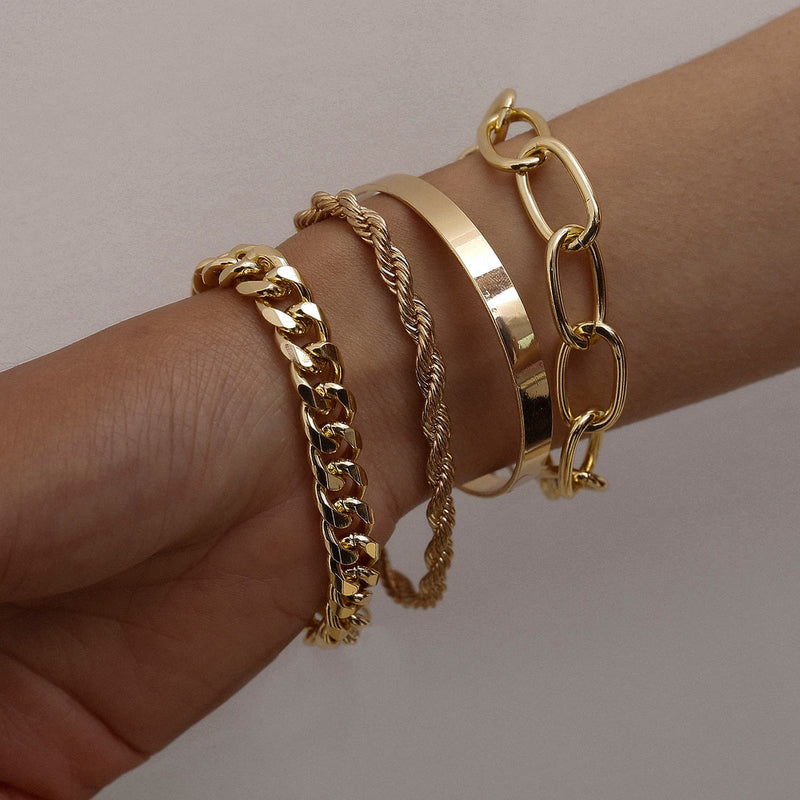 Kit Pulseiras Sophy Gold