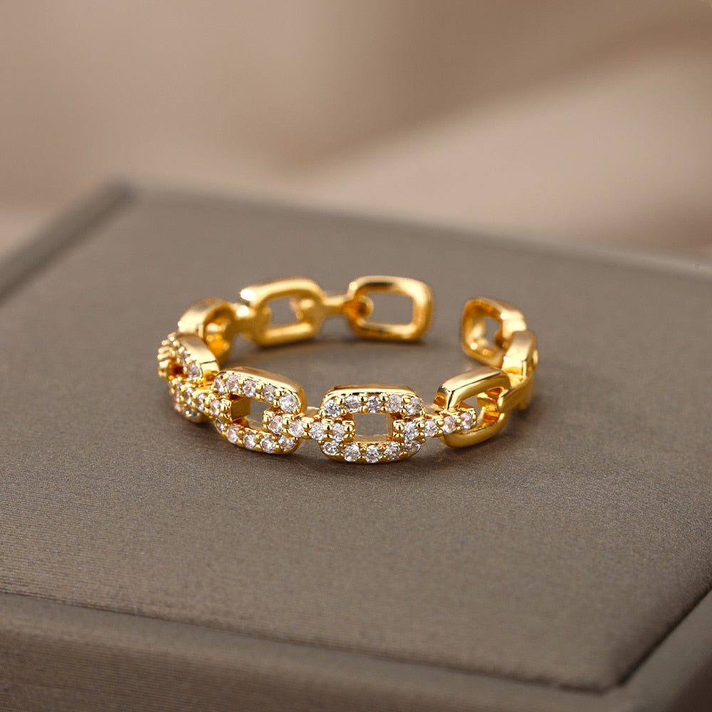 Anel Corrente Strass