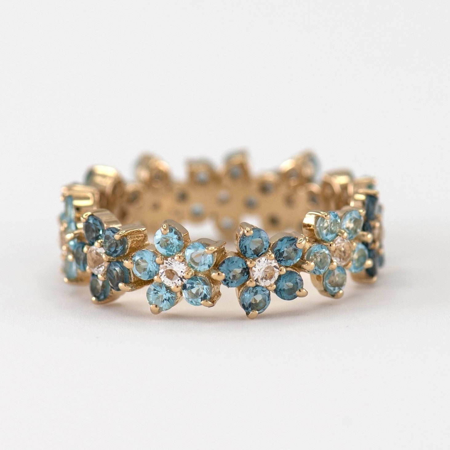 Anel Blue Flower