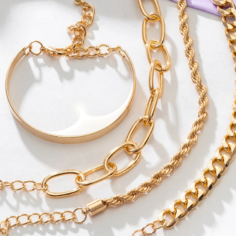 Kit Pulseiras Sophy Gold