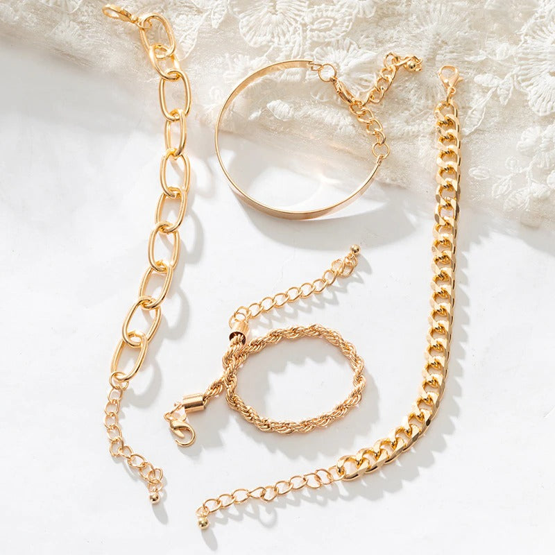 Kit Pulseiras Sophy Gold