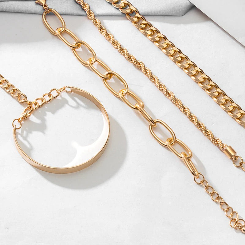 Kit Pulseiras Sophy Gold